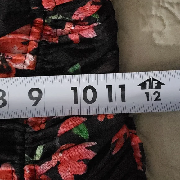 CLEARANCE Ruched Floral Mesh Midi Dress - Picture 7 of 10